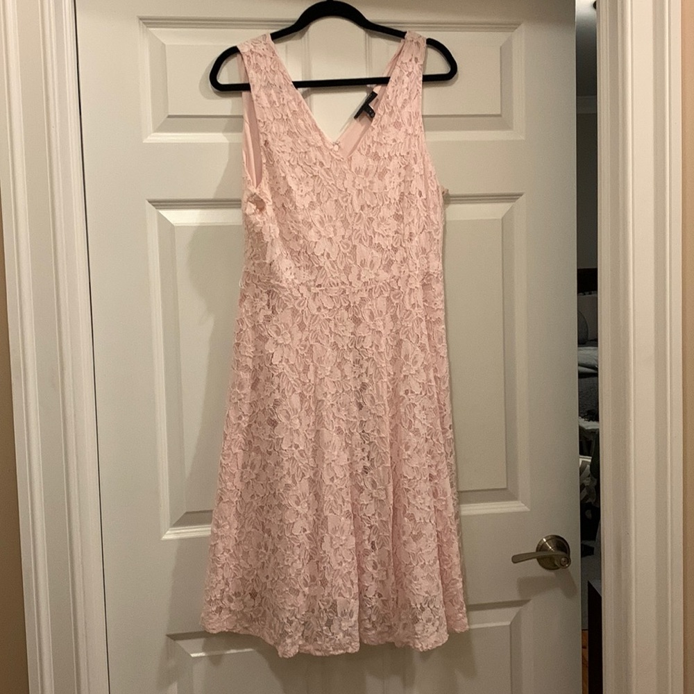 Pink lace dress